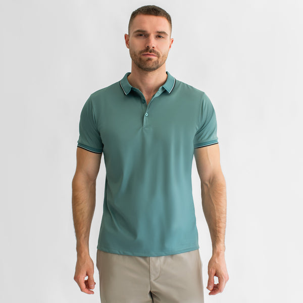 Playera Polo para Hombre Regular Fit – Cuello y Puños en Contraste de Color