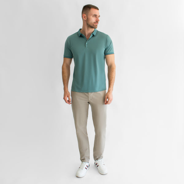 Playera Polo para Hombre Regular Fit – Cuello y Puños en Contraste de Color