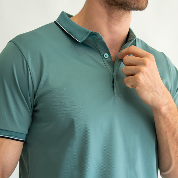 Playera Polo para Hombre Regular Fit – Cuello y Puños en Contraste de Color