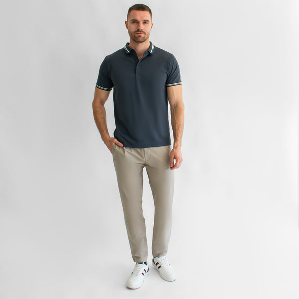 Playera Polo para Hombre Regular Fit – Cuello y Puños en Contraste de Color