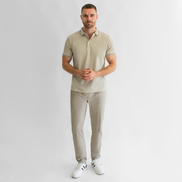 Playera Polo para Hombre Regular Fit – Cuello y Puños en Contraste de Color
