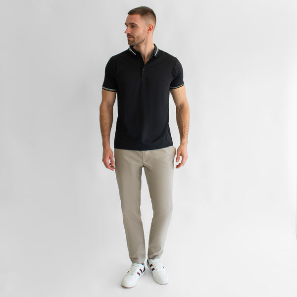 Playera Polo para Hombre Regular Fit – Cuello y Puños en Contraste de Color