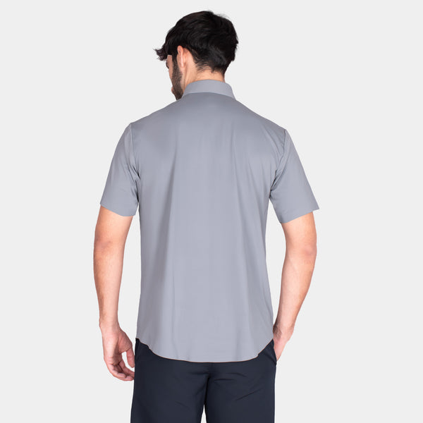 Camisa Manga Corta con Botones Ocultos