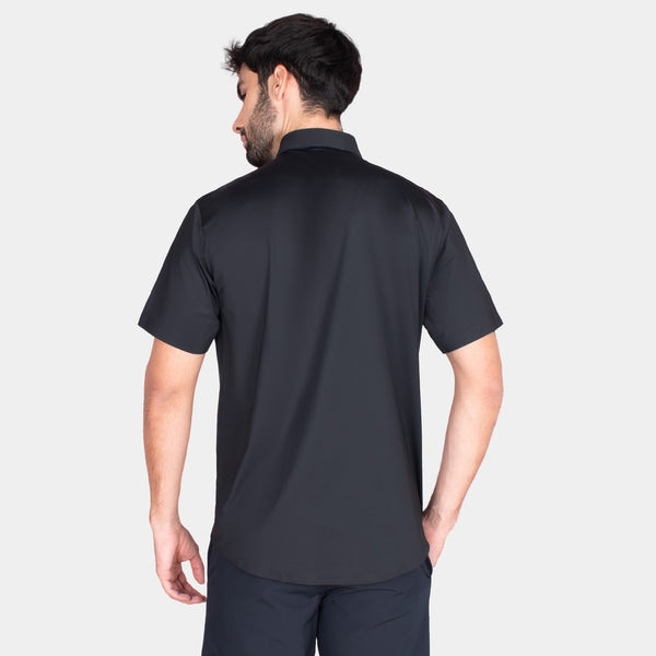 Camisa Manga Corta con Botones Ocultos