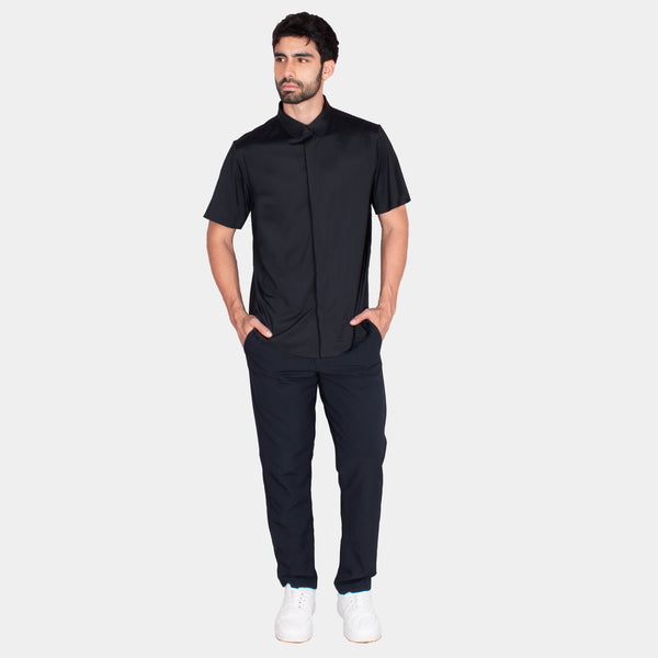 Camisa Manga Corta con Botones Ocultos