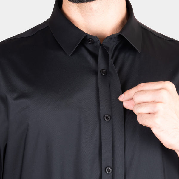 Camisa Manga Corta con Botones Ocultos