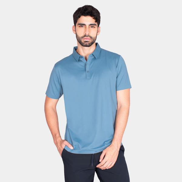 Playera Polo Manga Corta con Botones al Tono