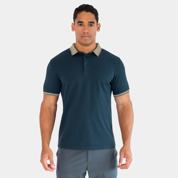 Playera Polo con Contraste en Cuello