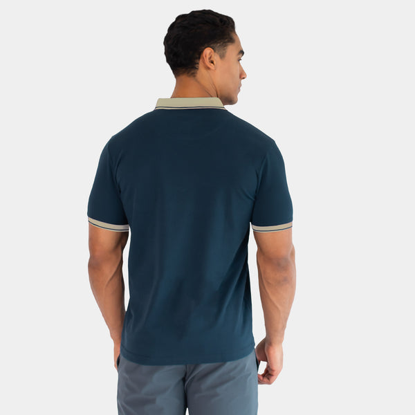 Playera Polo con Contraste en Cuello