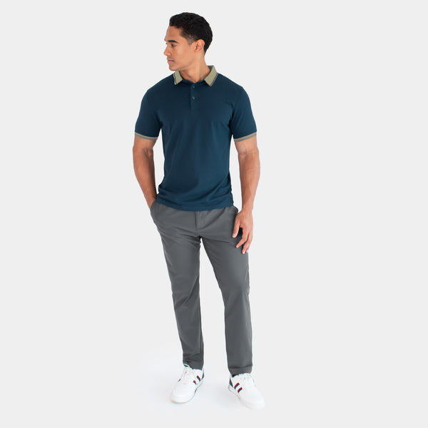 Playera Polo con Contraste en Cuello