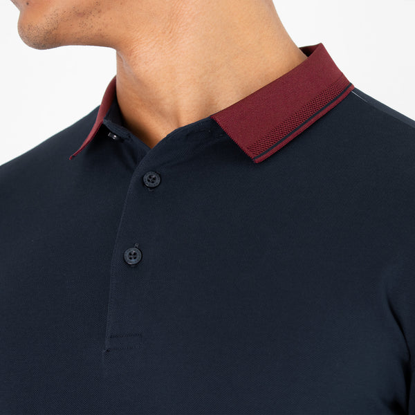 Playera Polo con Contraste en Cuello