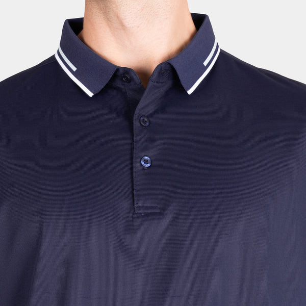 Playera Polo Manga Corta Con Líneas de Contraste