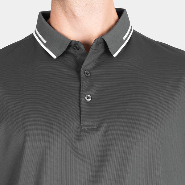 Playera Polo Manga Corta Con Líneas de Contraste