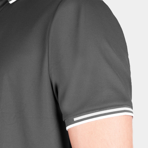 Playera Polo Manga Corta Con Líneas de Contraste