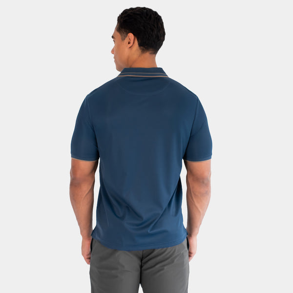 Playera Polo Luxe Fresh con Contraste en Cuello y Rib.