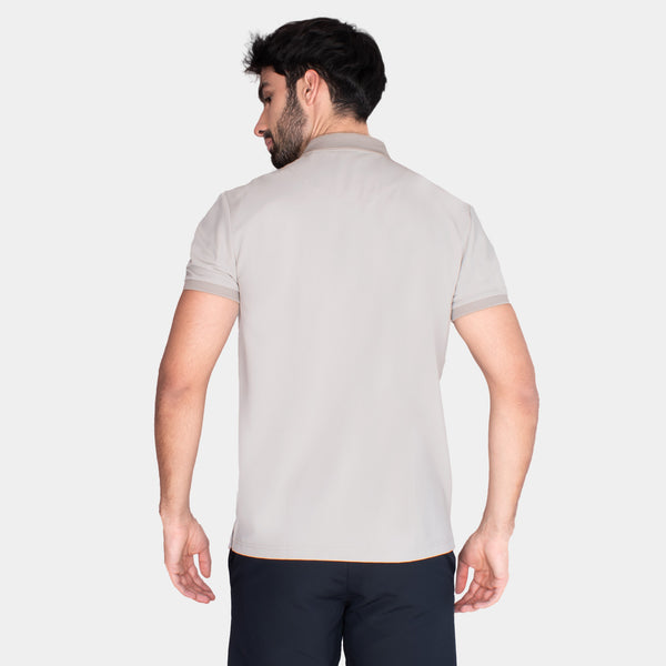 Playera Polo Ligera con Cierre al Frente