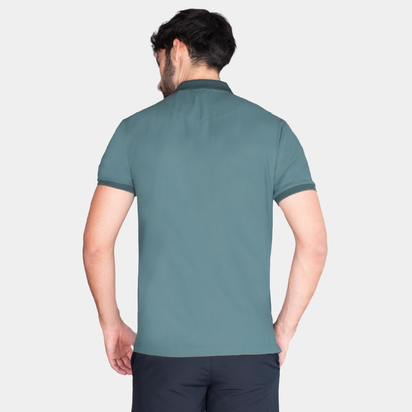 Playera Polo Ligera con Cierre al Frente