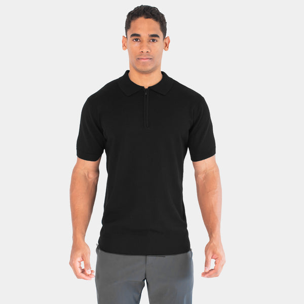 Playera Polo Tejida con Cierre al Frente