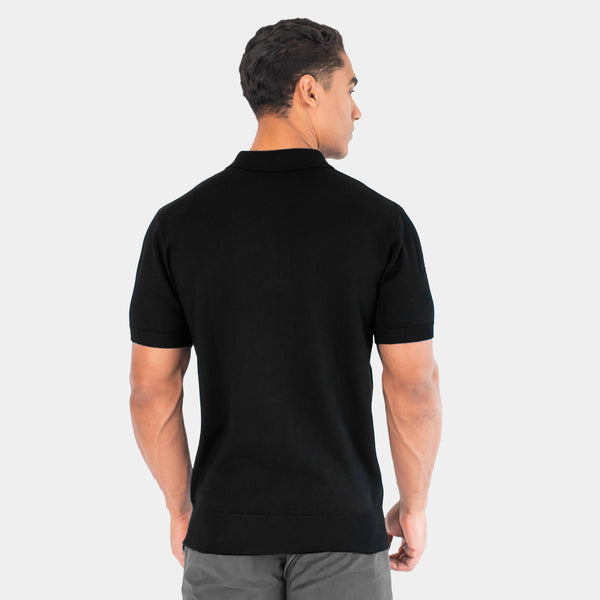 Playera Polo Tejida con Cierre al Frente