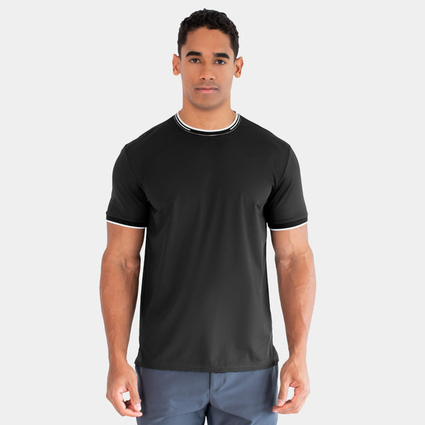 Playera Cuello Redondo con Contratste en Cuello