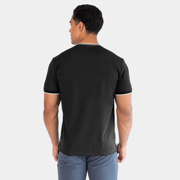 Playera Cuello Redondo con Contratste en Cuello