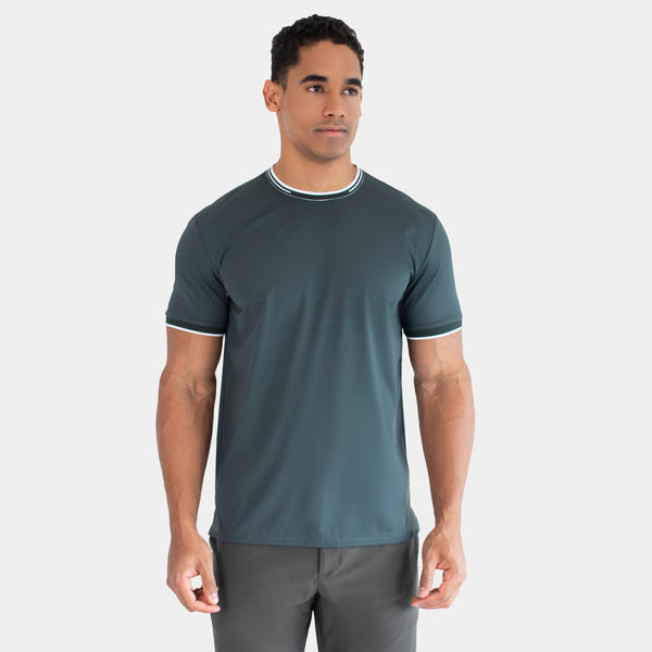 Playera Cuello Redondo con Contratste en Cuello