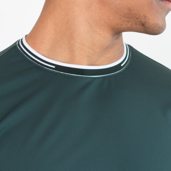 Playera Cuello Redondo con Contratste en Cuello