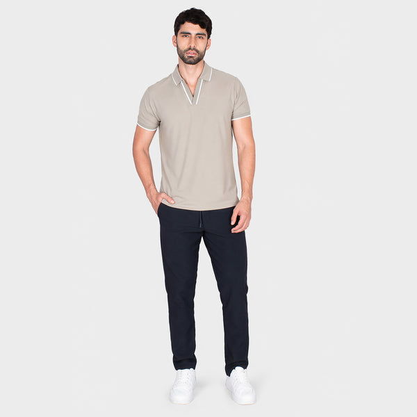 Playera Polo Cuello Johnny con Lineas de Contraste