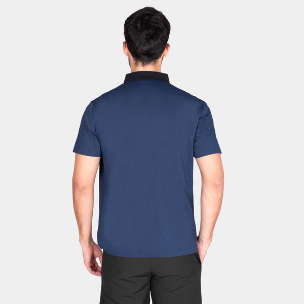 Playera Polo Manga Corta con Cuello a Contraste