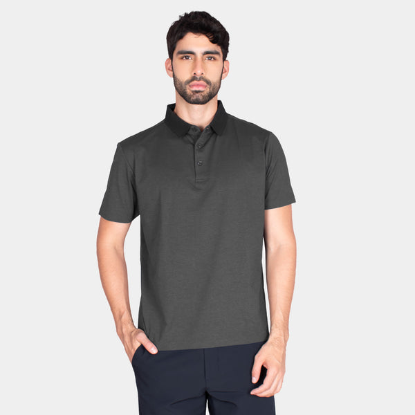 Playera Polo Manga Corta con Cuello a Contraste