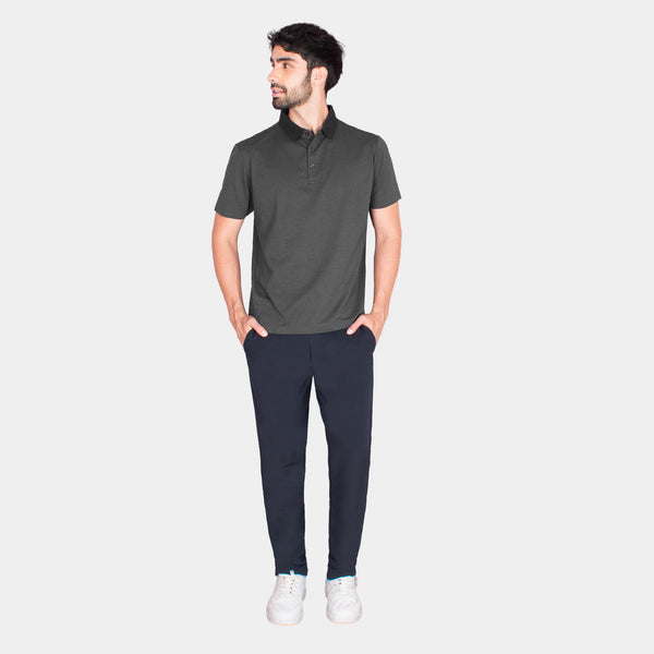 Playera Polo Manga Corta con Cuello a Contraste