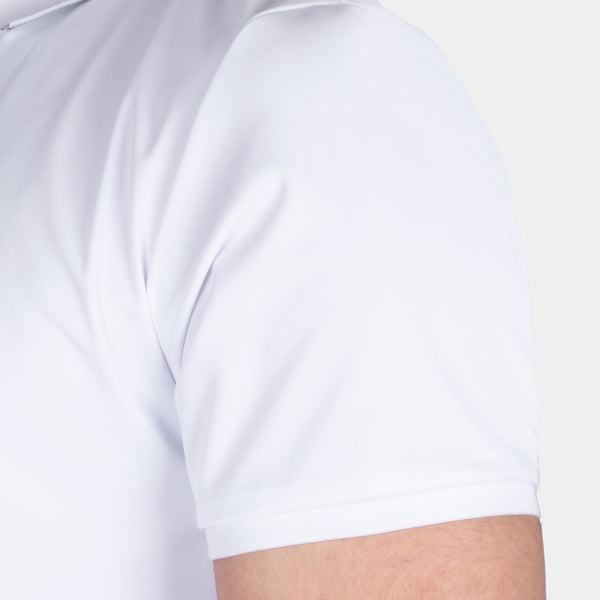 Playera Polo con Contrastes de Color y Cierre al Frente