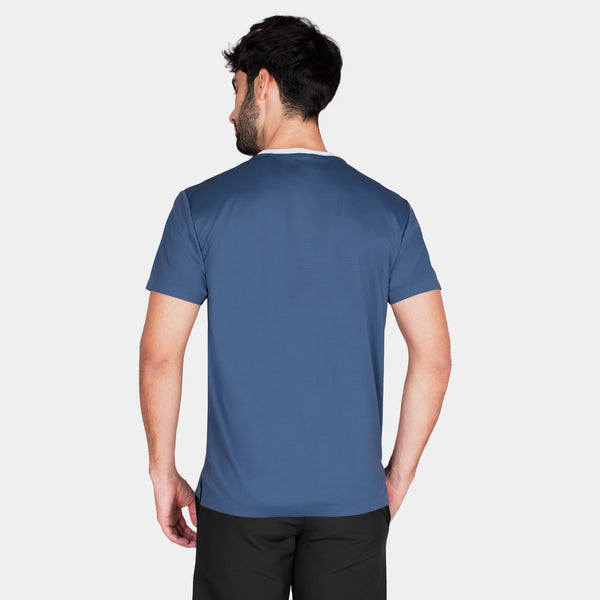 Playera Cuello Redondo con Contrastes de Color