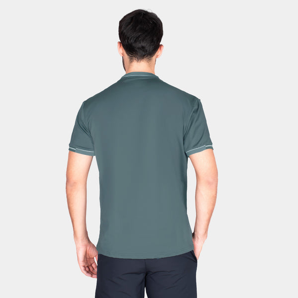 Playera Cuello Redondo con Líneas de Contraste