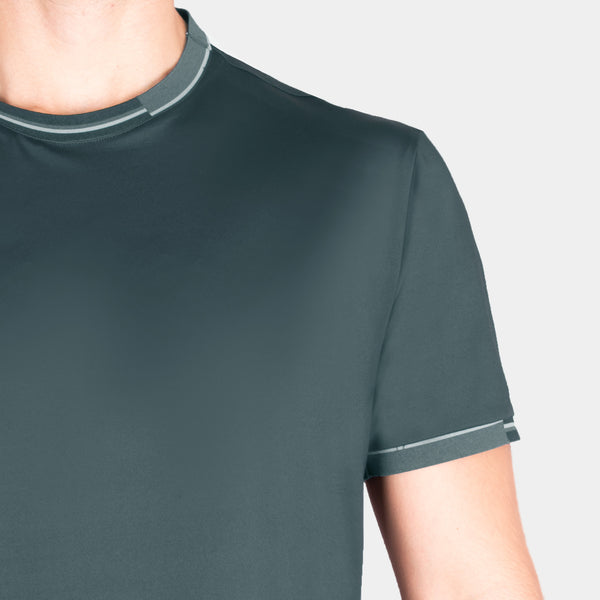 Playera Cuello Redondo con Líneas de Contraste