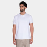 Playera Cuello Redondo con Contrastes de Color