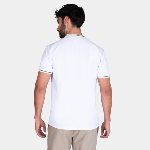 Playera Cuello Redondo con Contrastes de Color