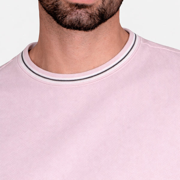 Playera Cuello Redondo con Contrastes de Color