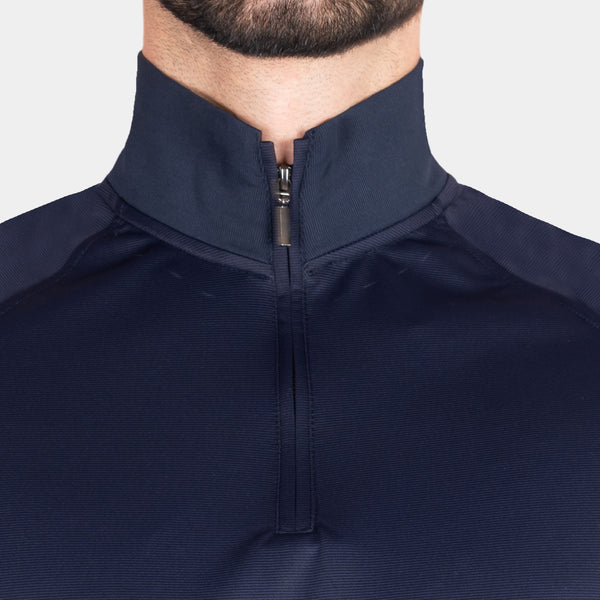 Playera Manga Corta Cuello Alto con Cierre