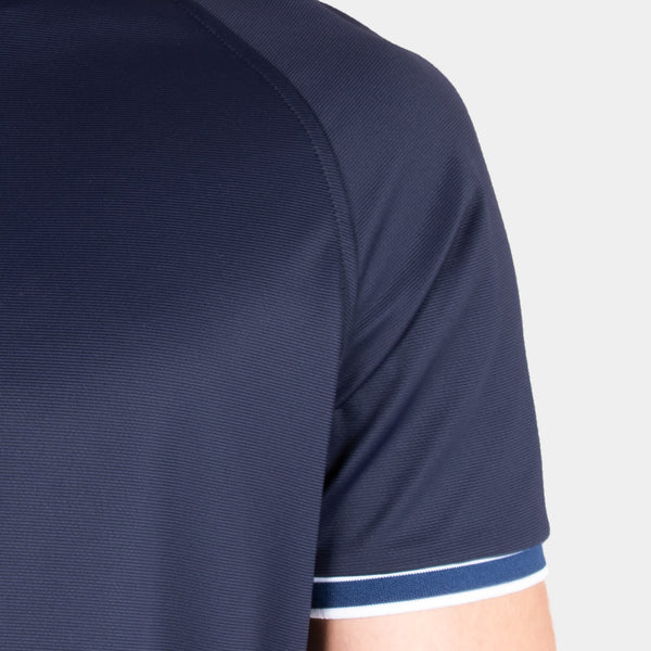 Playera Manga Corta Cuello Alto con Cierre
