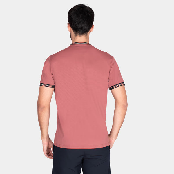 Playera Cuello V con Contrastes de Color