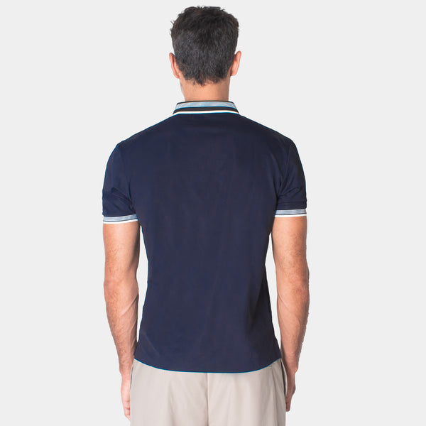 Playera Polo Manga Corta LuxeFresh con Cierre