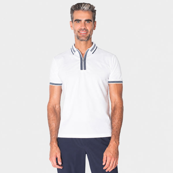 Playera Polo Manga Corta LuxeFresh con Cierre