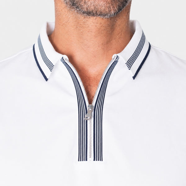 Playera Polo Manga Corta LuxeFresh con Cierre