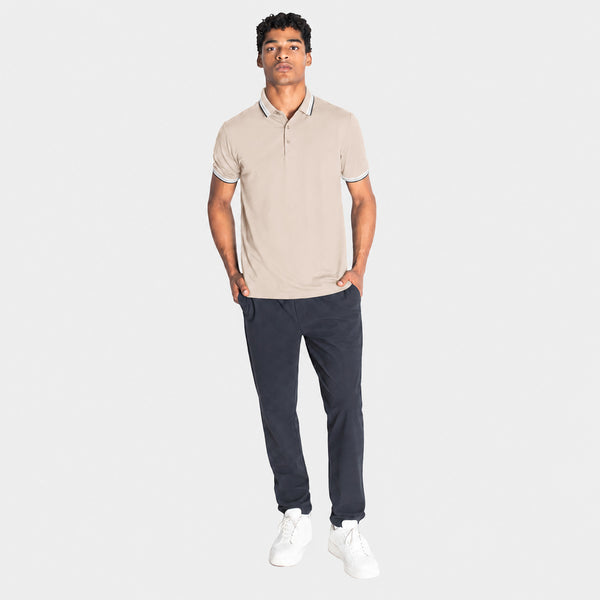 Playera Polo Manga Corta con Detalle en Rib