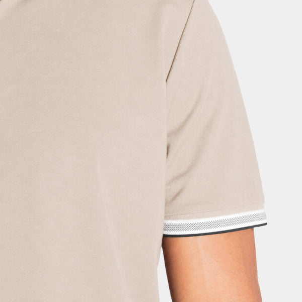 Playera Polo Manga Corta con Detalle en Rib