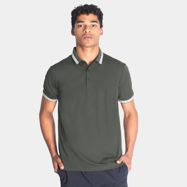 Playera Polo Manga Corta con Detalle en Rib