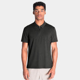 Playera Polo Manga Corte con Zipper al Tono