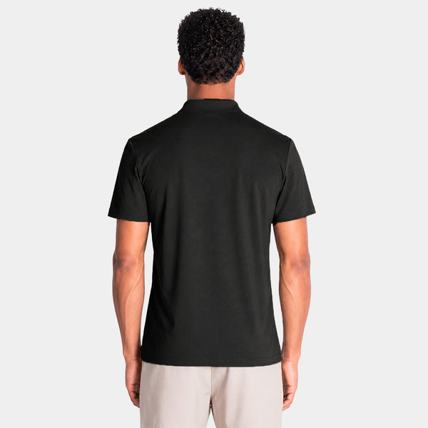 Playera Polo Manga Corte con Zipper al Tono