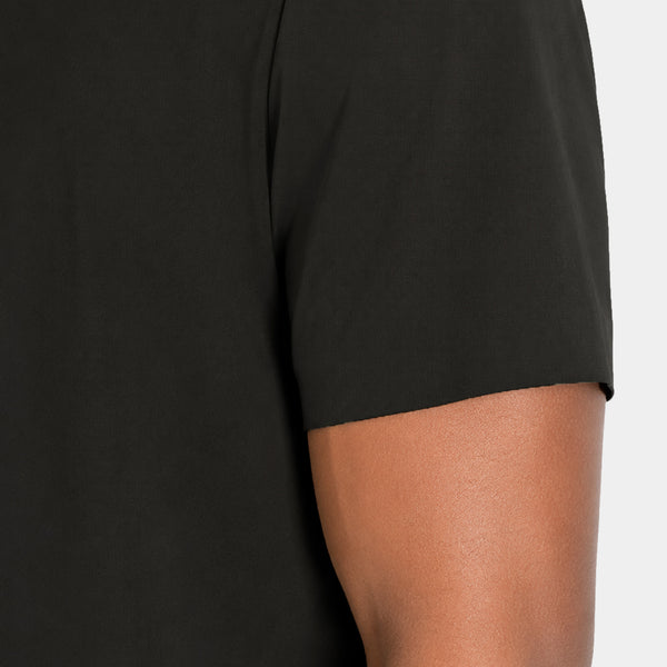 Playera Polo Manga Corte con Zipper al Tono